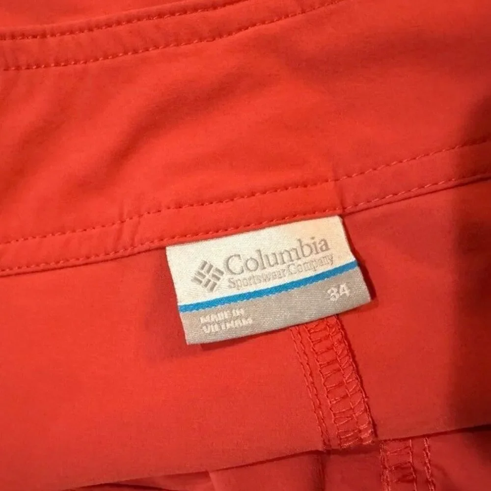 Columbia PFG Board Shorts Texas Flag Swim Trunks Outdoor Red Size 34
